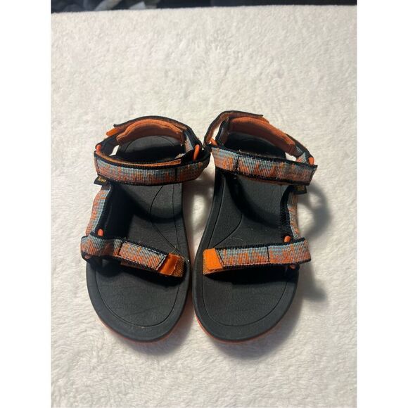 Teva Orange And Grey Sandals Kids Size 10 Toddler - Picture 1 of 11
